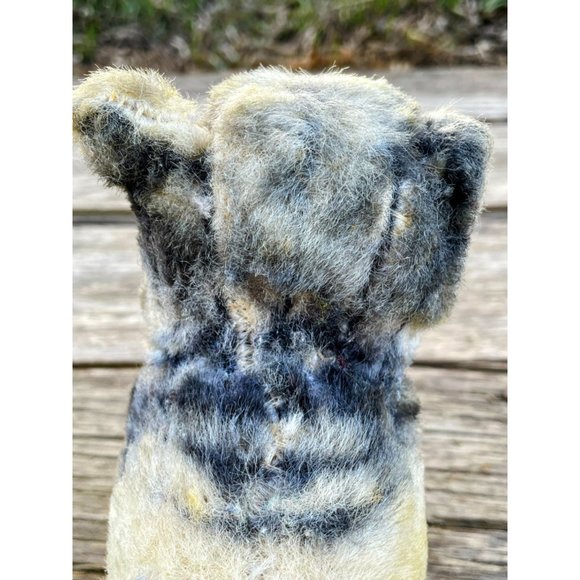 Vintage 1940s Mohair Stuffed Kitten Cat Toy Striped Gray Japan - Picture 4 of 12